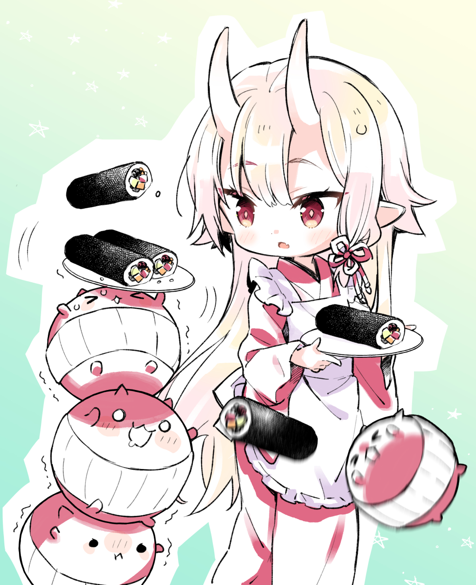 「鬼娘さんの恵方巻は美味しいらしい #創作 #oc」|タカムラマサヤのイラスト