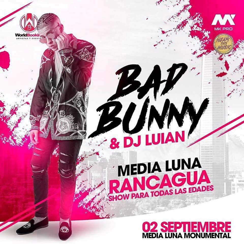 AryClown's tweet photo. Ya, pero Bad bunny es el ÚNICO artista que ganó un grammy, se presentará en em medio tiempo del superbowl y además se presentó en la grandiosa medialuna de Rancagua😌 https://t.co/vjusiRXCRP