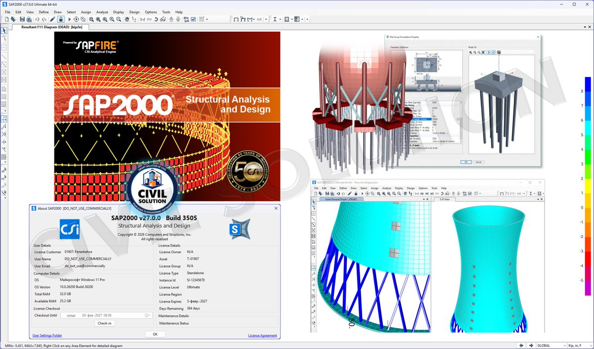 sscscv's tweet photo. 🌉 CSI SAP2000 v27.0.0 Build 3505
📥 Download Now: https://t.co/5K4tAThxlq
#SAP2000 #CSISAP2000 #SAP2000v27 #StructuralAnalysis #CivilEngineering #FiniteElementAnalysis #FEA #SeismicDesign #DynamicAnalysis #BuildingAnalysis #BridgeEngineering #StructuralModeling #CSISAP2000 https://t.co/aFuum5oVRP