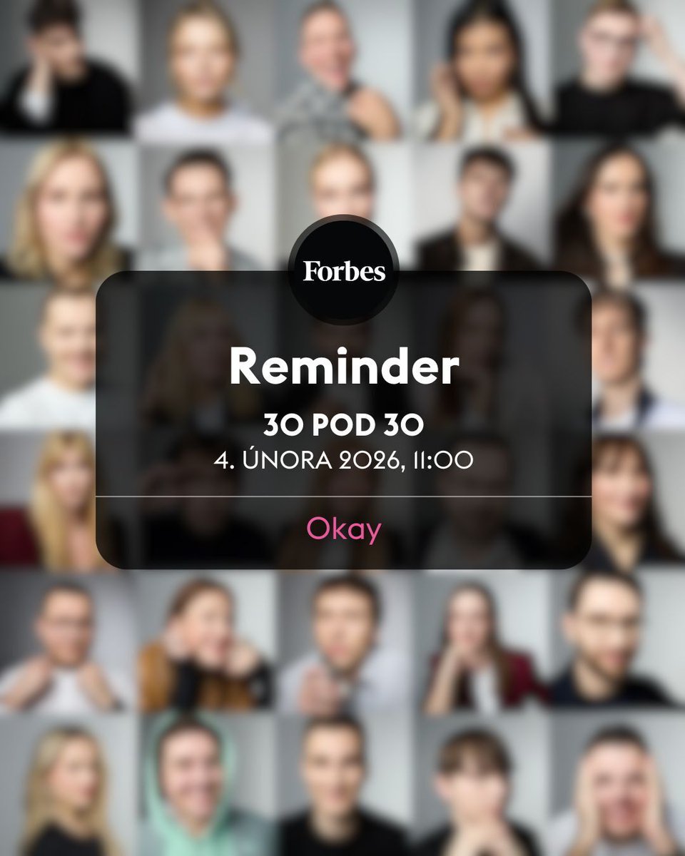 Zítra odhalíme letošní výběr 30 pod 30! Are you ready? 🚀