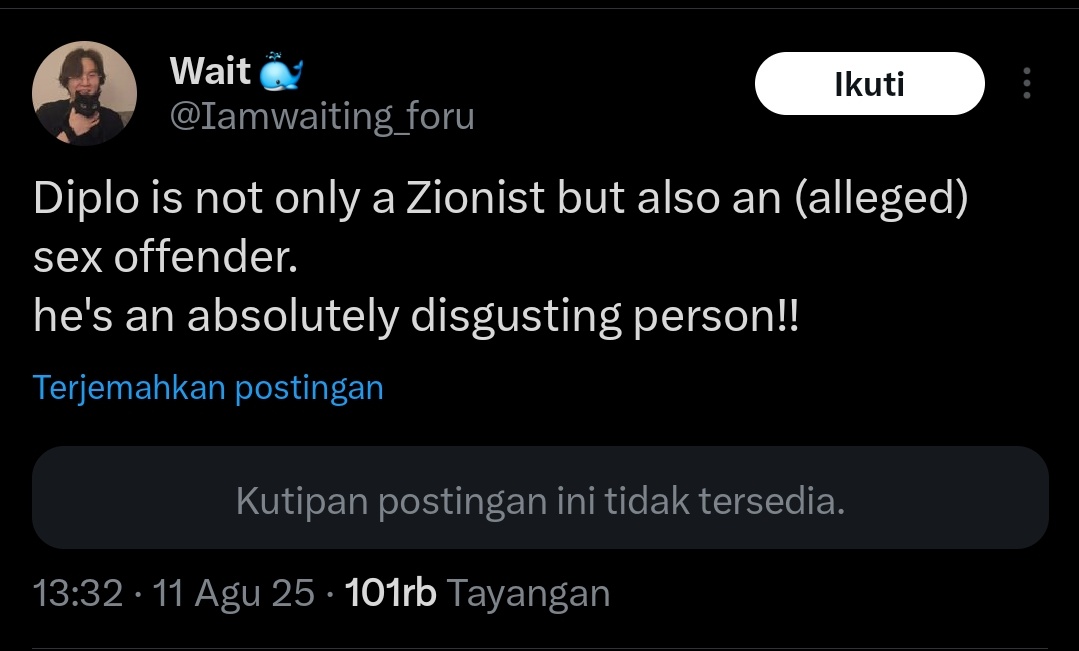 "kita bisa bilang" awokawok kan emang udh kocak, fd lu bahkan ngelecehin Jennie cuma karna karja sama diplo