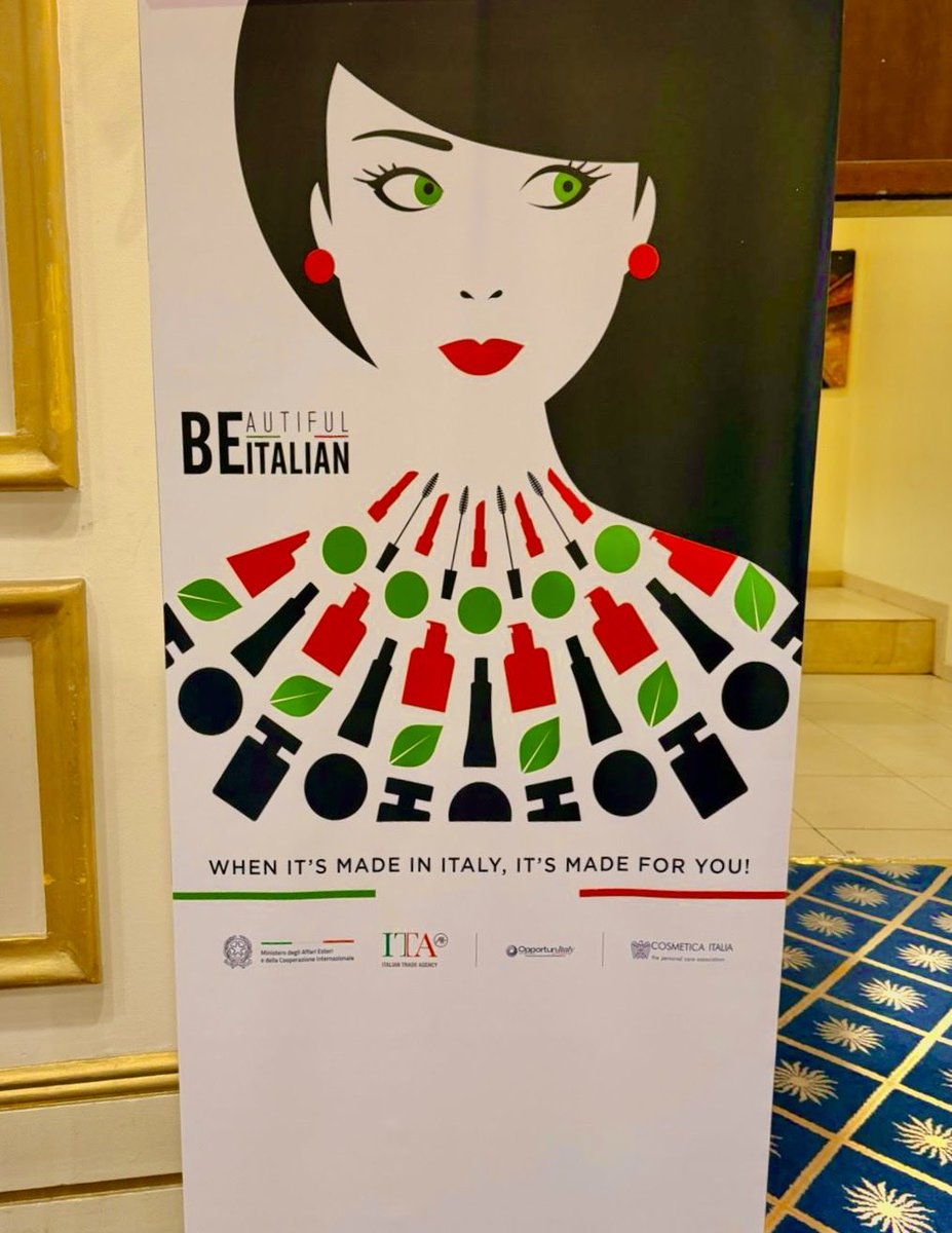 ItalyinKSA's tweet image. Amb. Baldocci inaugurated workshop “The Journey to Italian Beauty,” spotlighting 🇮🇹 as a #cosmetics superpower. With ITA Riyadh + Cosmetica Italia, sessions &amp;amp; networking boosted innovation, expertise exchange, &amp;amp; 🇮🇹–🇸🇦growth in a fast-scaling #Saudi market
#DiplomaziadellaCrescita
