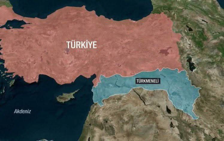 🇮🇱 İsrail destekli 700 bin nüfuslu Dürziler özerklik istiyorsa, 

🇺🇸 ABD destekli 1 milyon nüfuslu Kürtler devlet istiyorsa, 

MADEM  ÖYLE ;

🇹🇷 Türkiye destekli 6 milyon Oğuz Soylu Türkmen' de bu haritayi ister. Nokta... 

<a href="/TurkmeneliCephe/">Türkmeneli Cephesi</a> <a href="/turkmenelihaber/">Türkmeneli Televizyonu</a> <a href="/turkmenelinden/">Türkmenem 🟢🇹🇷</a>