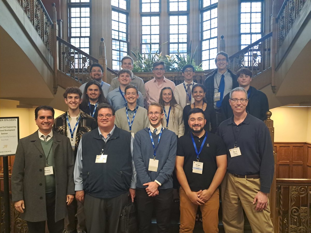 Fourteen Trine University civil engineering students and three faculty traveled to participate in the annual Civil Engineering Professional Development Seminar (CEPDS).⚙️ During this event students and faculty met with civil engineering students and professionals from across