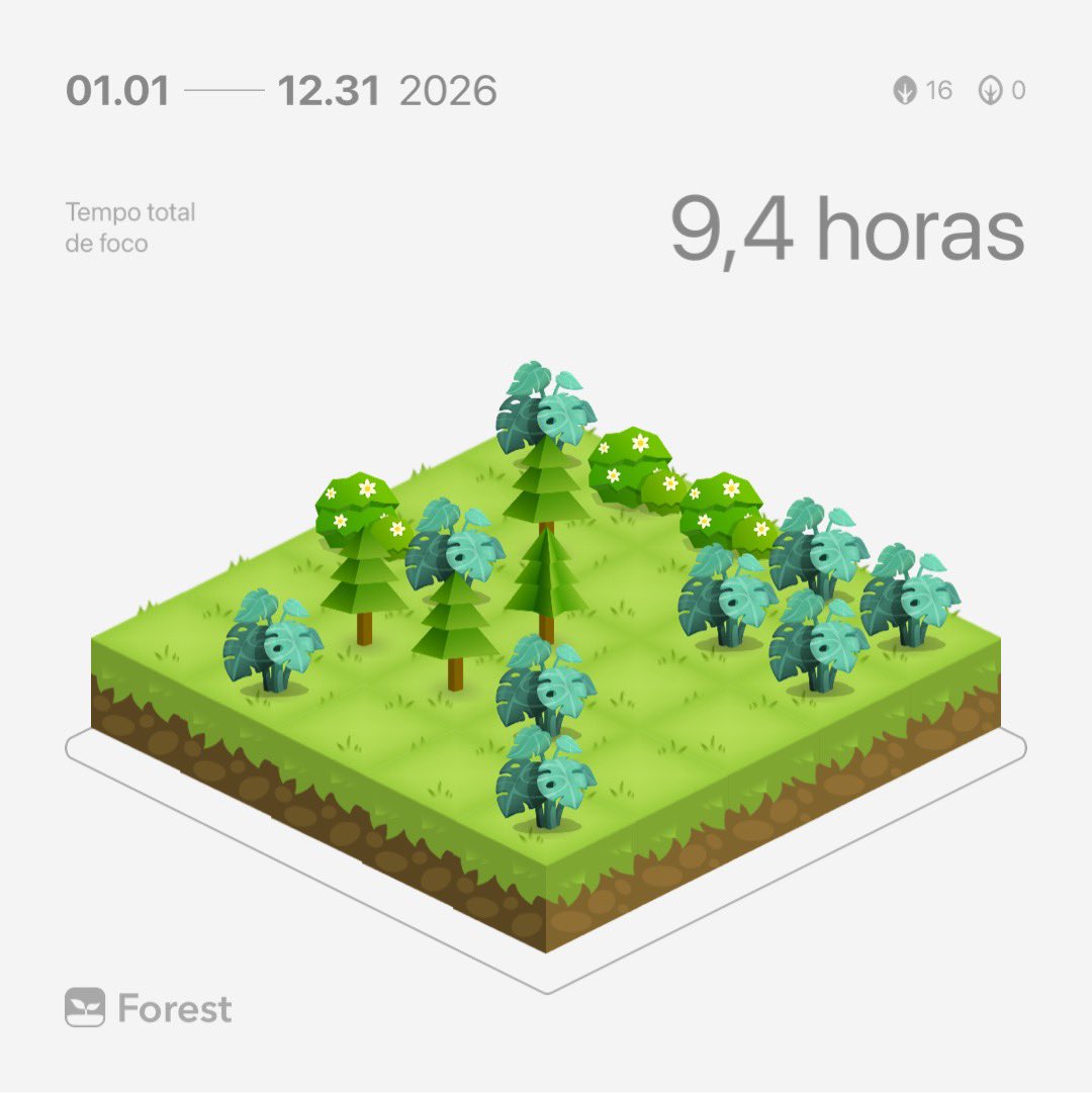 studyDel's tweet image. Comecei a usar o Forest e tô adorando, defini cada tipo de árvore como uma matéria, os pinheiros são fisica, os arbusto florido são química e os de folha verde escuro são matemática