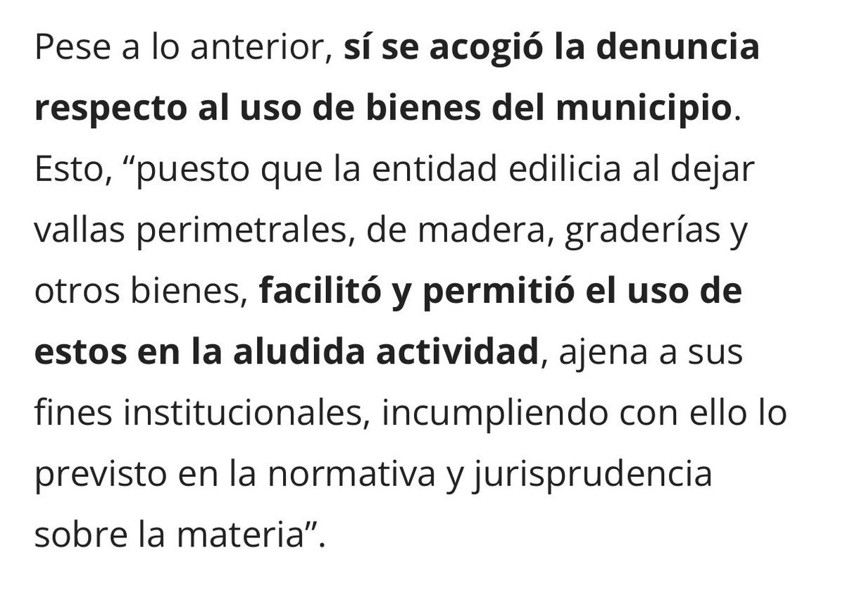 rpalamaras's tweet photo. 👩‍⚖️ Acogida denuncia que interpusimos contra Municipalidad de @laliguacl por actividad fuera del plazo de campaña con bienes municipales. 

🏅Otro logro de #FundaciónFuerzaCiudadana protegiendo los recursos públicos https://t.co/IydLhfhWF8