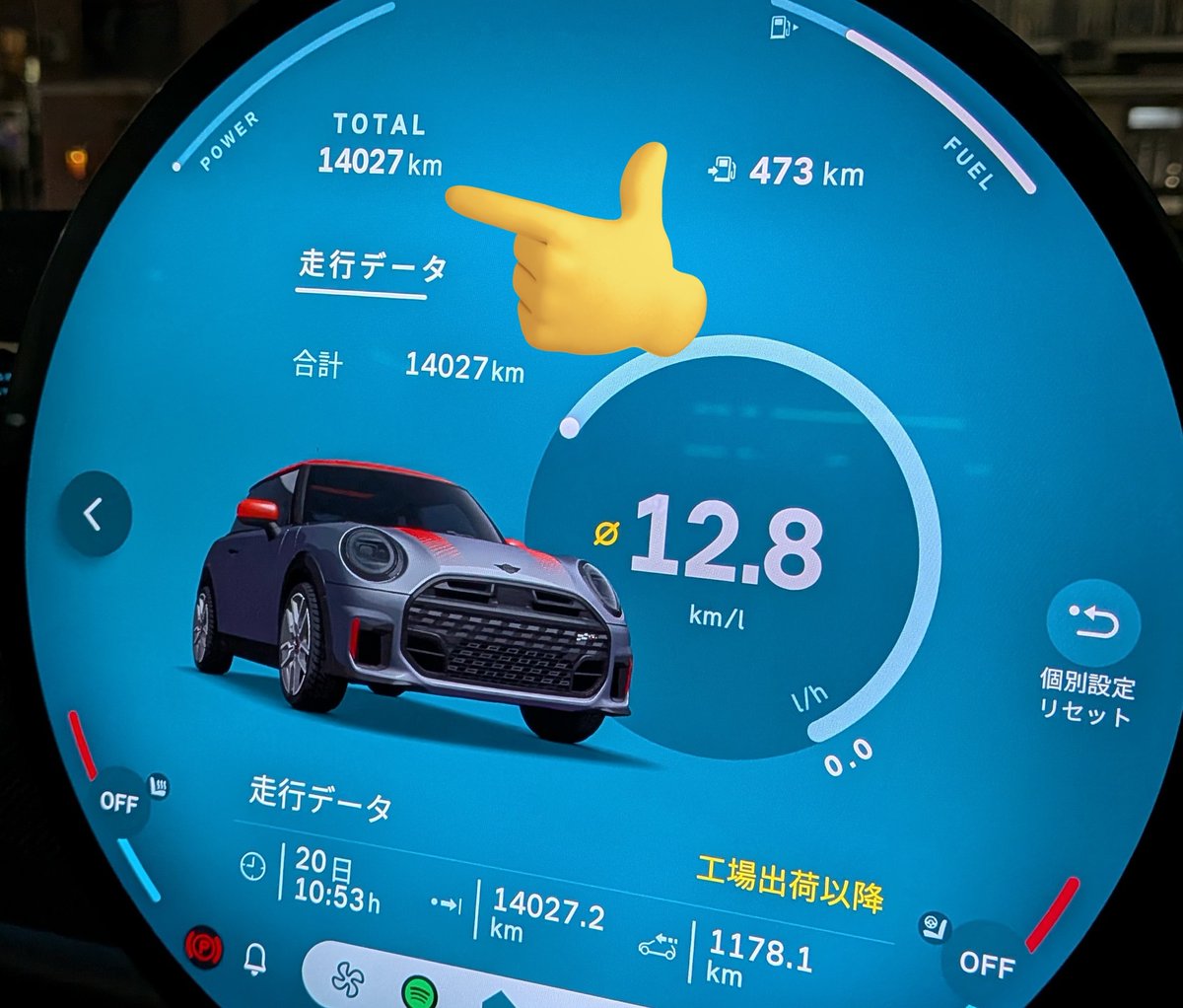 osoraku_ojisan's tweet photo. 昨日ですが14,000km超達成🙌
納車からもうすぐ7ヶ月なので
いつもの月2,000kmペース過走行です
JCWユーザーとしては乗り過ぎらしいです☺️
#MINI #ミニ #ミニクーパー #JCW #ジョンクーパーワークス #F66 https://t.co/WtJTyfqu3u
