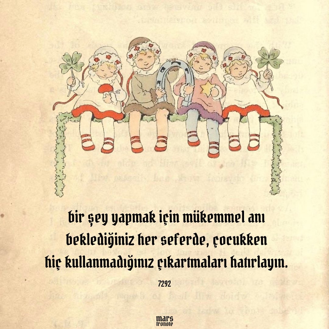 marstronote's tweet photo. “bir şey yapmak için mükemmel anı beklediğiniz her seferde, çocukken hiç kullanmadığınız çıkartmaları hatırlayın.”

#marstronote https://t.co/FHVOg1yv4V