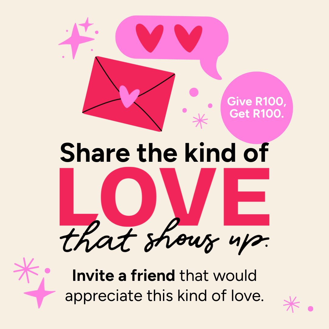 SweepSouthSA's tweet image. The best kind of love? The kind that actually shows up.

Invite a friend who could use a little extra support. Give R100, Get R100 ❤️

Start referring: bit.ly/3NRCt65

#sweepsouthsa #referandearn #refer #sweepsouth