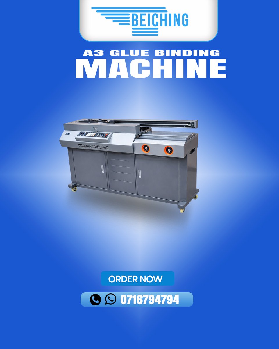 beichingKe's tweet image. ✨ A3 Glue Binding Machine ✨
Reliable and professional 📚✨—perfect for binding reports, books, manuals, and office documents. Supports A3 size, delivering strong.
🏢(Beiching)
☎️0716794794
#gluebindingmachine #documentbinding #printshoptools #officeequipment #bindingsolutions