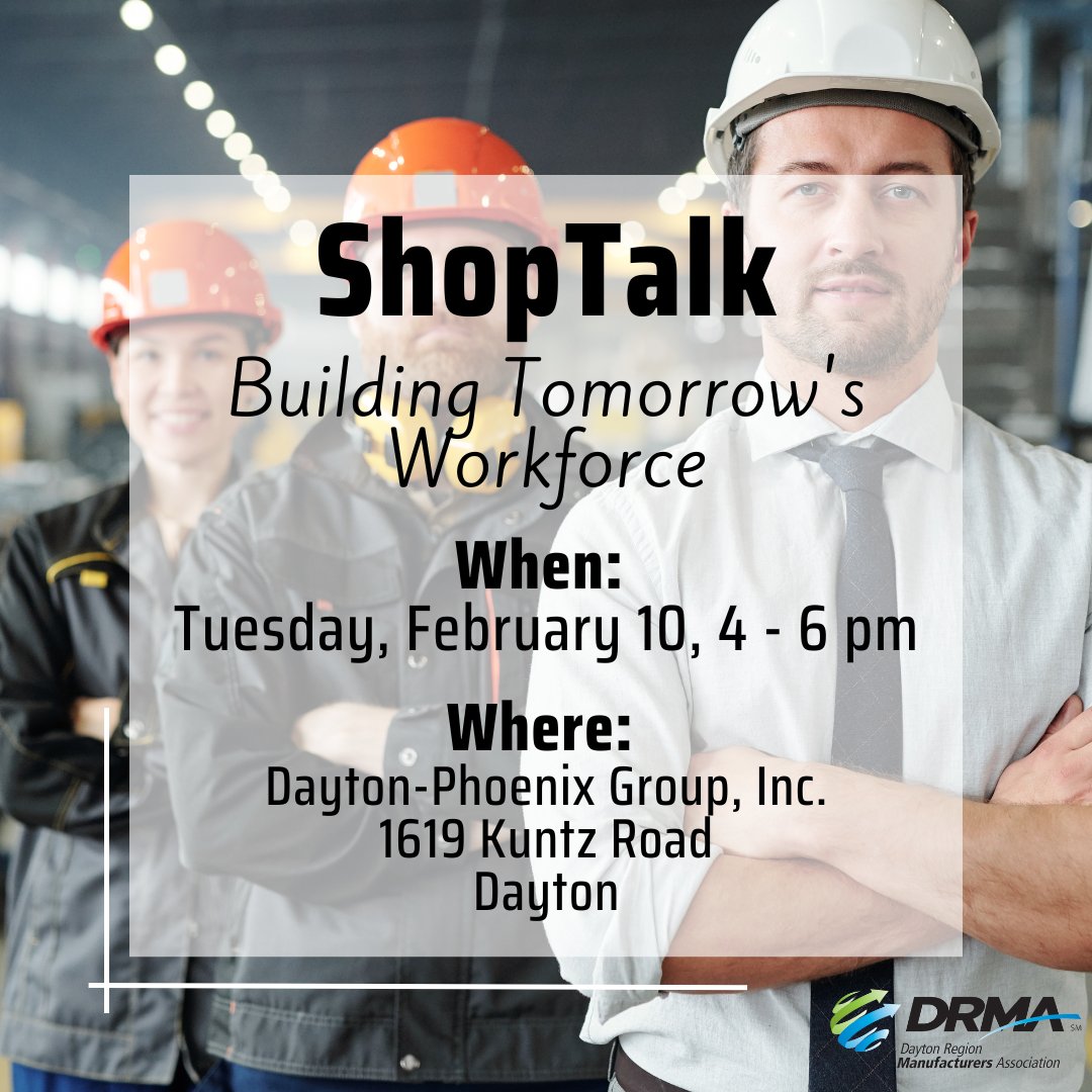 🚨 Happening Soon—Don’t Miss This!
The talent gap in manufacturing isn’t slowing down. Are you ready with a plan?
🎤 Featuring Terry Wilson, Training &amp; Development Practice Manager at Clark Schaefer Strategic HR
🔗 Save your seat: daytonrma.org/feb-10-shoptalk