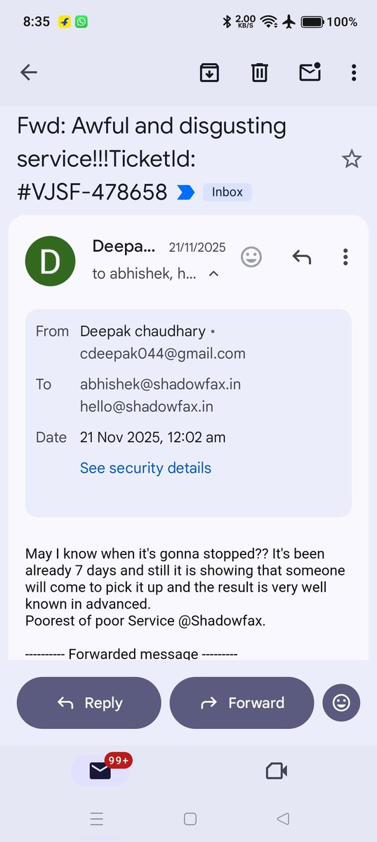 cdeepak044's tweet photo. When you make several attempts I was there only. Never ever got any call but always with msg that delivery agent is unable to contact you. In regards i raised too many complaints but because it was shadowfax so nothing happened. https://t.co/ILxV5a71A1