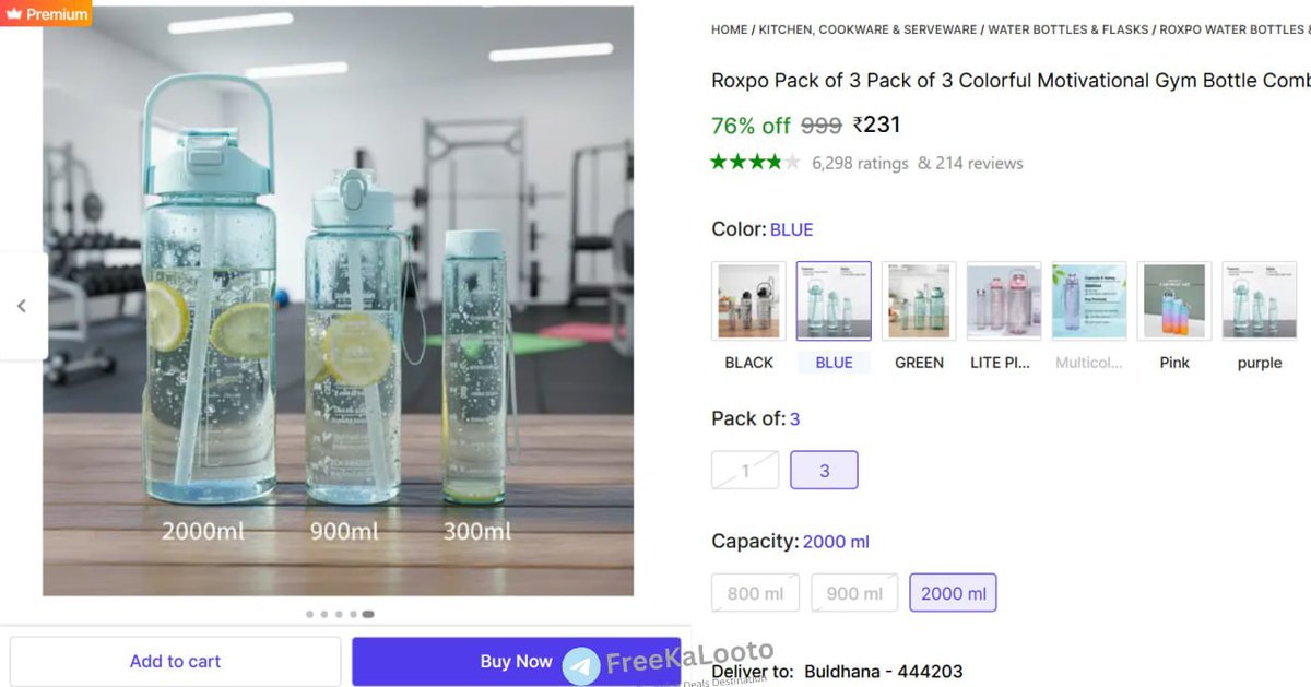 gearknowledge's tweet image. Water Bottle Set of 3 @ ₹231

extp.in/9mrPwh
extp.in/Fm8sGk

#Shopsy #HydrationEssentials #WaterBottles

View Full Details👇
mygk.shop/lB3sNQw