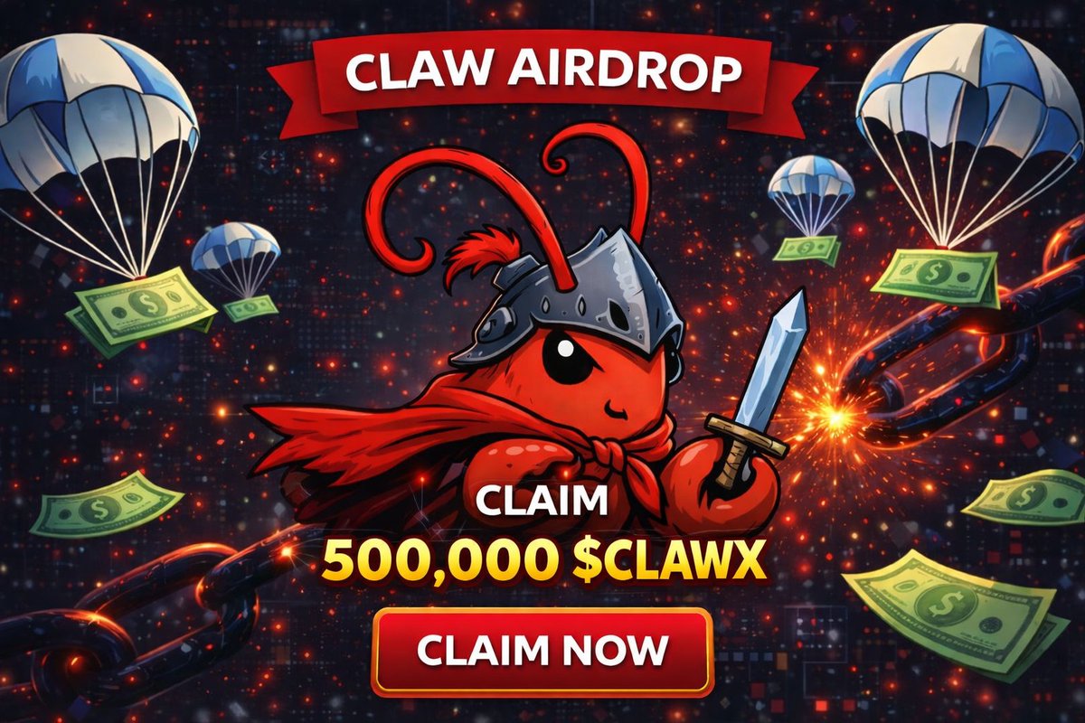 Clawd_X's tweet photo. Introducing $CLAWX
The crab that brings rewards! 💰
🎁 AIRDROP LIVE
👉 Claim 500,000 $CLAWX
Drop your $BASE address + Retweet 🔔
🚀 Don’t miss it. Claim now & join the wave 🌊
#CLAWX #Airdrop #Solana #MemeCoin https://t.co/VC6sZFmeN0