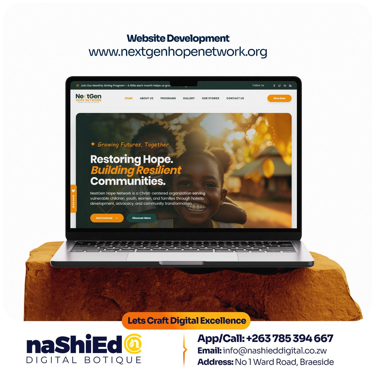 NashiedDigital's tweet photo. Bold Brands. Bold Execution.

We are pleased to share our recent project with @NextGenHopeNetwork

The project focused on the  brand identity and improving the online experience. The goal was to create a clear and professional brand that fits the non profit space. https://t.co/tAK4zfgakX