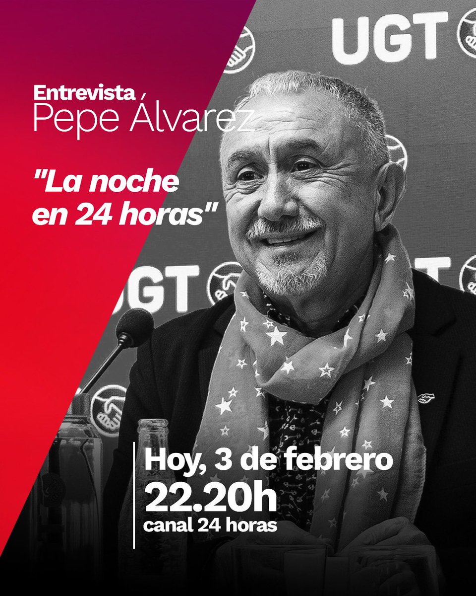 Está noche os espero con <a href="/lluis_guilera/">Lluís Guilera</a> en <a href="/Lanoche_24h/">La noche en 24 horas</a>, a las 22:20, para hablar de la actualidad social y laboral del país y de cuáles son nuestras reivindicaciones como trabajadores y trabajadoras.

Nos vemos en <a href="/rtve/">RTVE</a>.