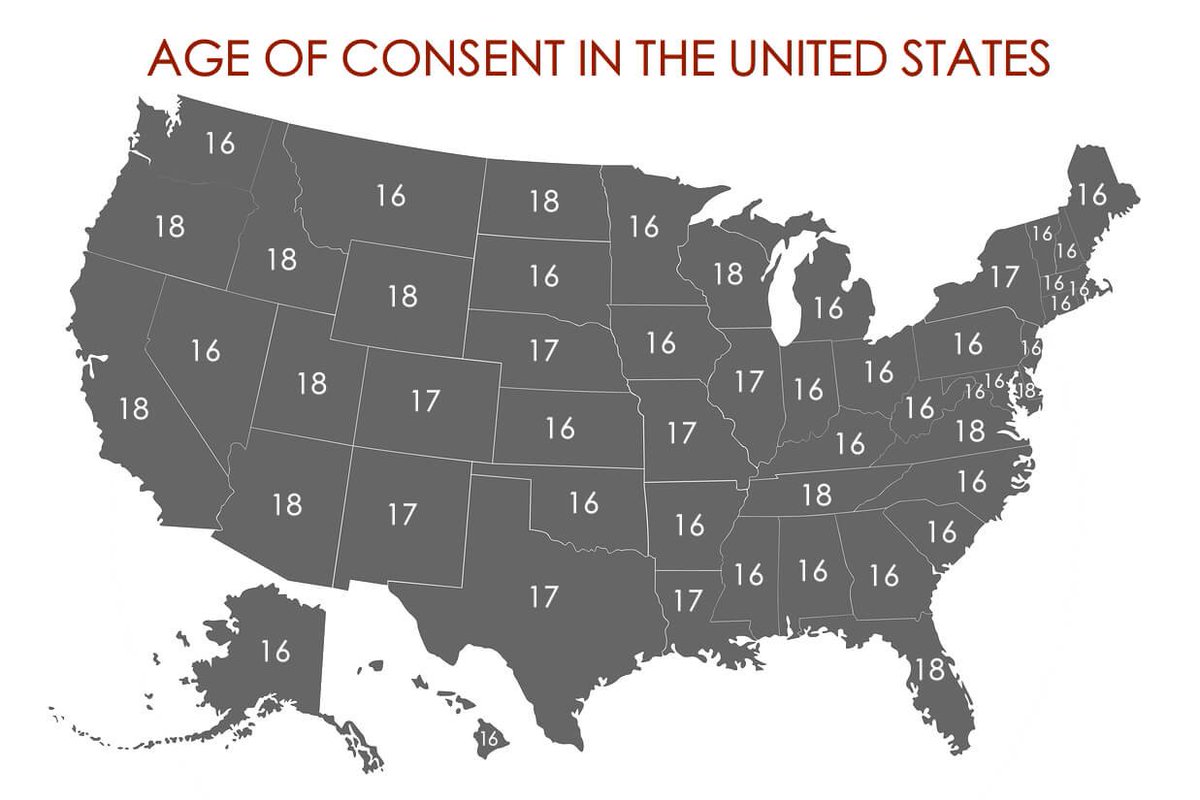 jeremykauffman's tweet image. if you believe that only 18 yos can consent then there's a lot of rape happening in the United States on a daily basis