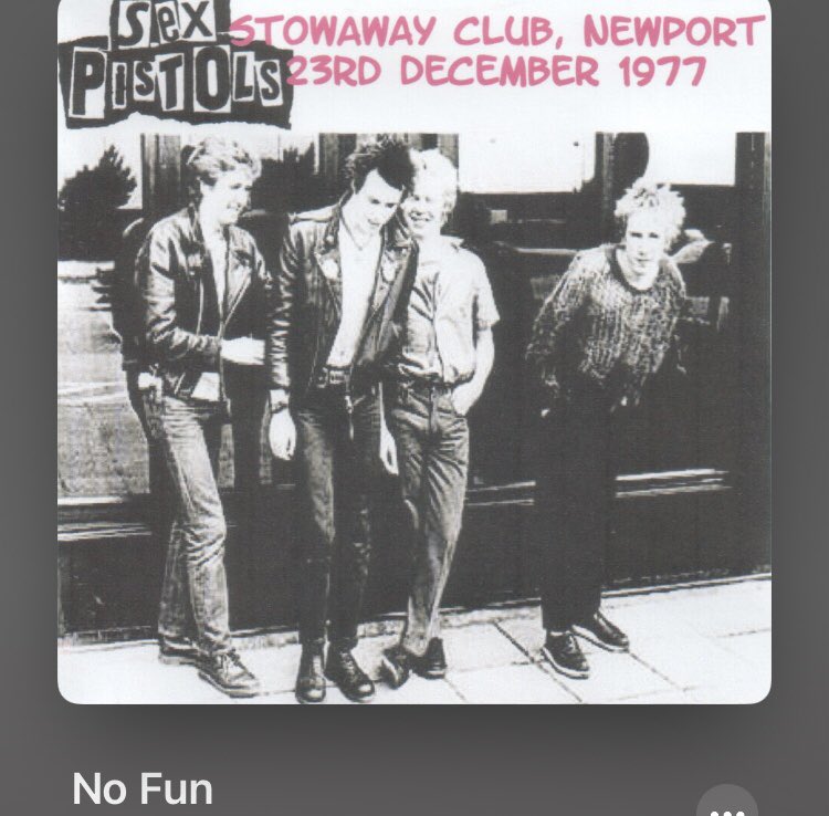 Nowplaying No Fun - The Sex Pistols (Stowaway Club, Newport, 23rd