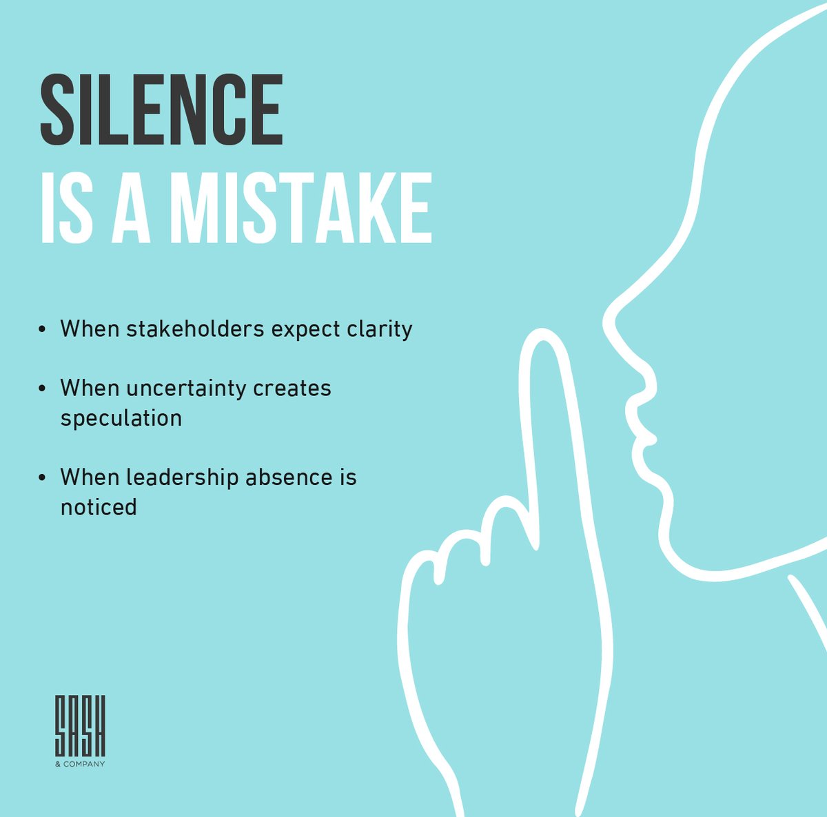 Sashcom1's tweet photo. Silence isn’t neutral.

In communication, it’s still a message.

Only strategic communication helps leaders decide when to respond and when restraint serves credibility.

🔗 https://t.co/Y4JE0bZtp7
#SASH https://t.co/lpOxw8zAsi
