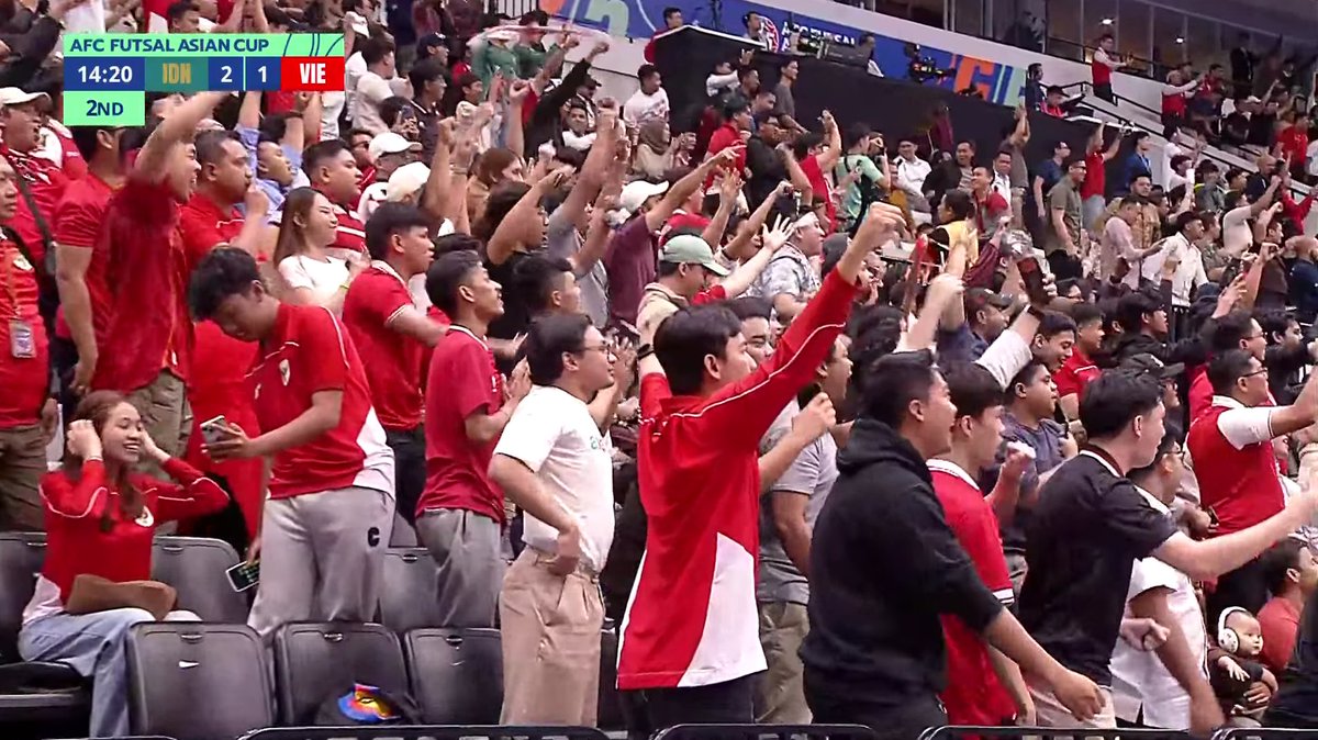 AFC Futsal Asian Cup 2026 | QF

FT Indonesia 3-2 Vietnam
⚽ Brian Ick 4' 
⚽ Ardiansyah Nur 11'
⚽ Reza Gunawan 26'
-
⚽ Nguyễn Đa Hải 25', 36'

HISTORY MADE!! Indonesia reach their first-ever AFC Futsal Asian Cup semifinal! 🔥🔥🔥