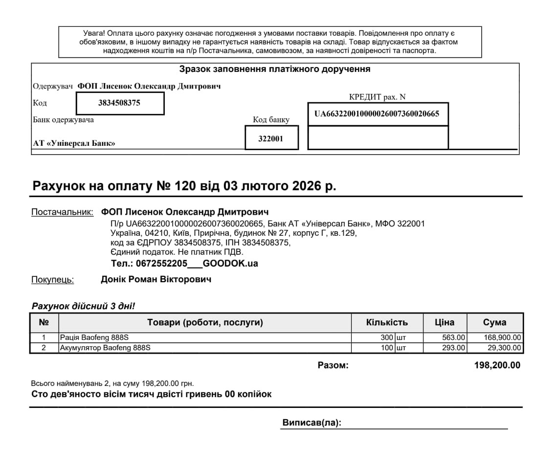 donikroman's tweet image. Увага!. Будьте обережні з магазином, який візьме передоплату, потім змінить умови отримання, і назве вас шахраями.
ФОП Лисенок Олександр Дмитрович.  Магазин "Гудок" (gudok ua).

Зробили замовлення 300 рацій баофенг і 100 додаткових батарей до них.