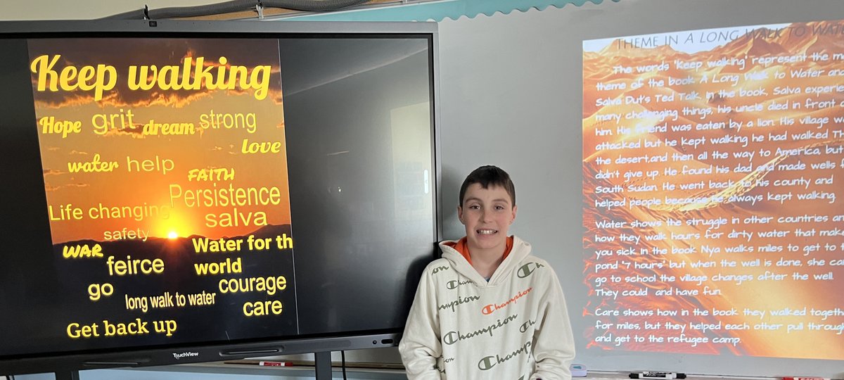 6th Graders Presenting their 1-Pagers on “A Long Walk to Water”. (2/3)
