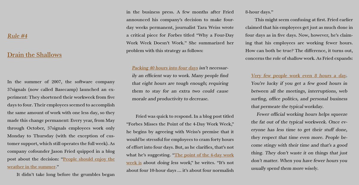 Why Fewer Hours Can Mean Better Work...
- Cal Newport, Deep Work