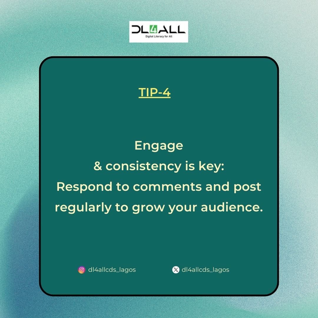 Dl4AllCds_Lagos's tweet image. Check out our top tips for this #TechTipTuesday! ⬇️

#DL4ALL #VloggingTips #DigitalLiteracy #dl4allcdslagos