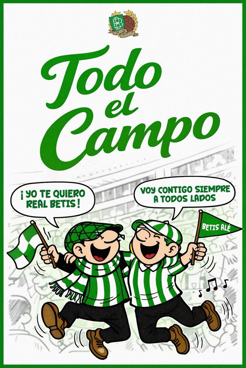 ¡ #TodoElCampo !
⚽️Minuto 1 de partido.
𝒴𝑜 𝓉𝑒 𝓆𝓊𝒾𝑒𝓇𝑜 𝑅𝑒𝒶𝓁 𝐵𝑒𝓉𝒾𝓈…

#BetisAlé
