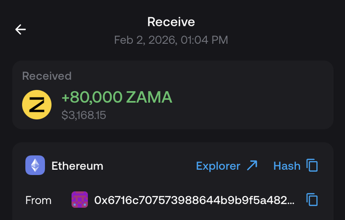 cole_viviene's tweet photo. $ZAMA claiming is officially active! 💎

✅ Check eligibility: https://t.co/XlhN39W1h0

Market cap: $99.48M Total Supply: 11B $ZAMA

The auction cleared strong, now it's time for the community to shine. 🌟📈 https://t.co/lgHkwRvPnl
