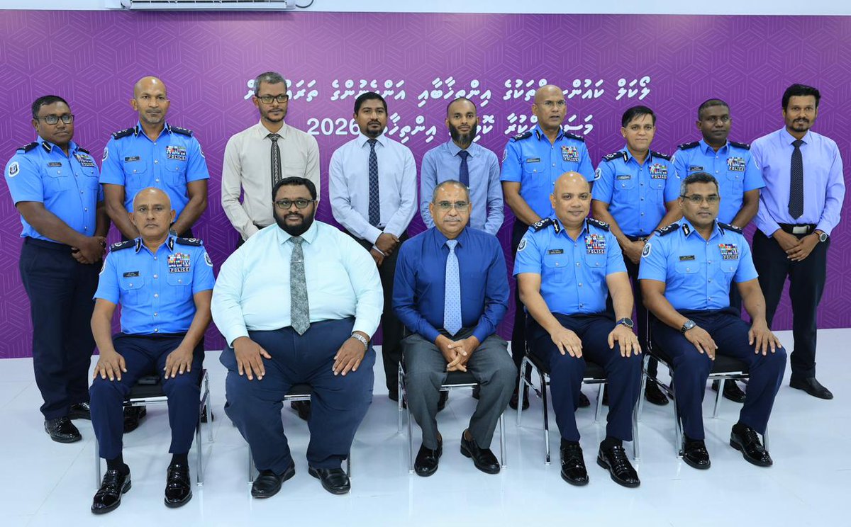 PoliceMv's tweet photo. The @ElectionsMv and the Maldives Police Service have signed a Memorandum of Understanding to enhance security and coordination for the upcoming Local Council and Women’s Development Committee elections scheduled for 4 April.

The agreement, signed by ECM Chairman Mohamed Zahid and @PoliceMvCP Ismail Naveen, ensures comprehensive security arrangements to safeguard polling stations, election materials, and voters nationwide.

The Maldives Police Service remains committed to maintaining peace, public order, and public confidence, and to supporting the conduct of free, fair, and transparent elections across the country.
