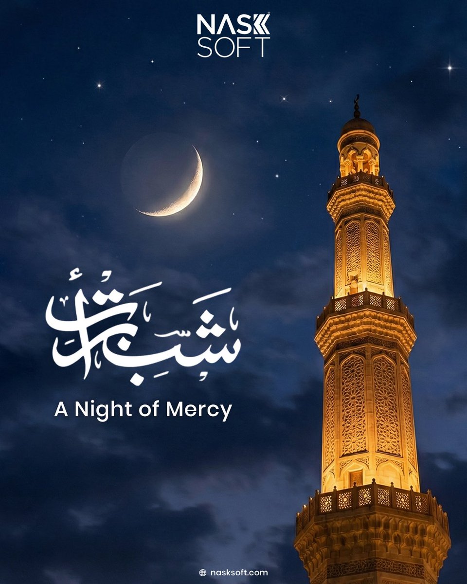 nasksoft's tweet photo. May this blessed night bring forgiveness, peace, countless blessings, and the warmth of loved ones.
 — Team Nask Soft   

#NaskSoft  #ShabeBarat #NightOfForgiveness https://t.co/MLOTuBIbe6