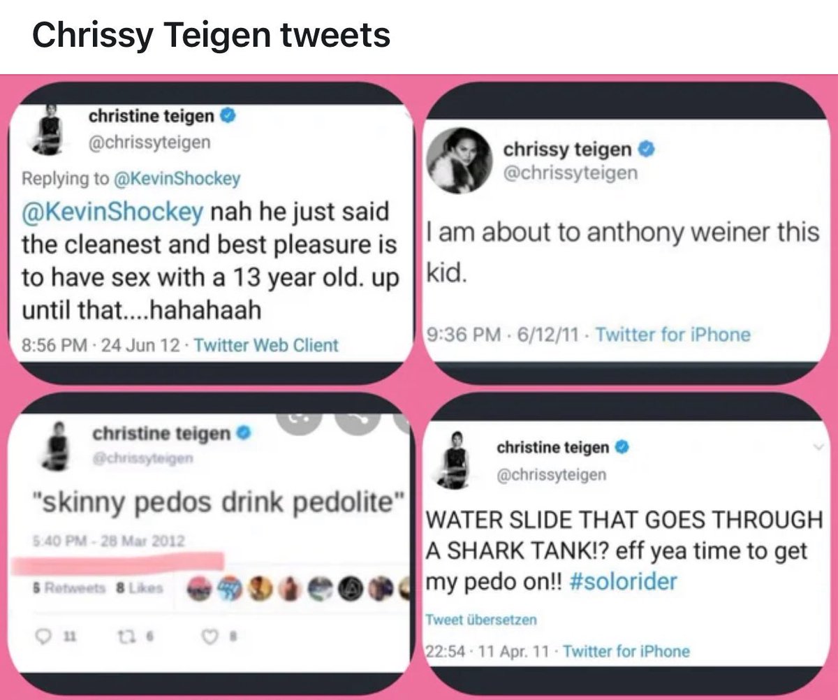 PizzaPepe's tweet image. Time to bring up Chrissy Teigan's old tweets..