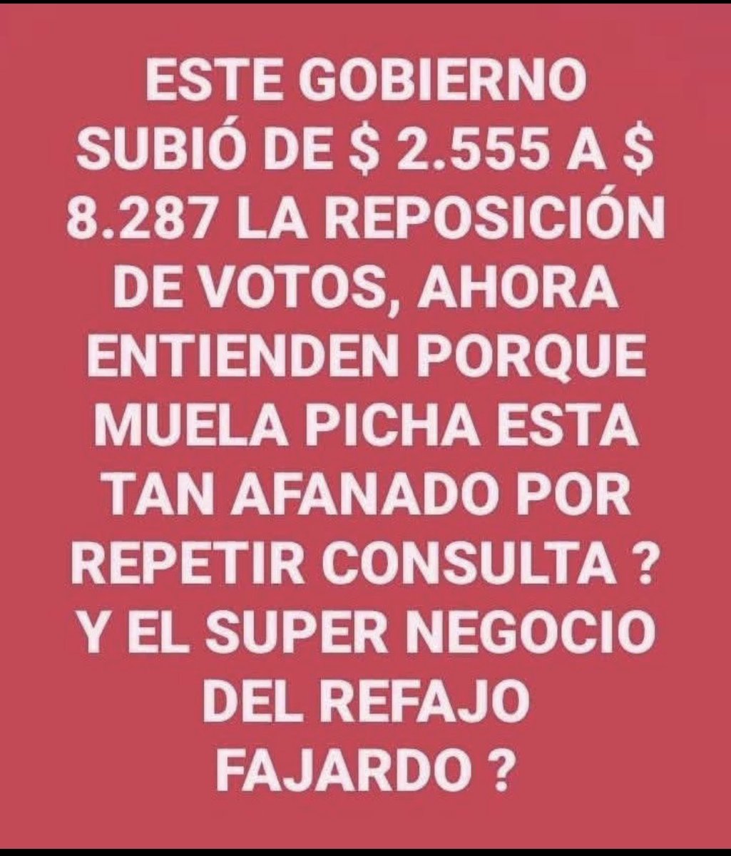 <a href="/ISAZULETA/">Isabel Zuleta</a> <a href="/CNE_COLOMBIA/">CNE Colombia</a> <a href="/IvanCepedaCast/">Iván Cepeda Castro</a> ESTA ES UNA DE LAS VERDADERAS RAZONES POR QUÉ LOS PETRO-CHAVISTAS ESTAN DESESPERADOS POR OTRA CONSILTA , NO ENGAÑEN AL PUEBLO ...