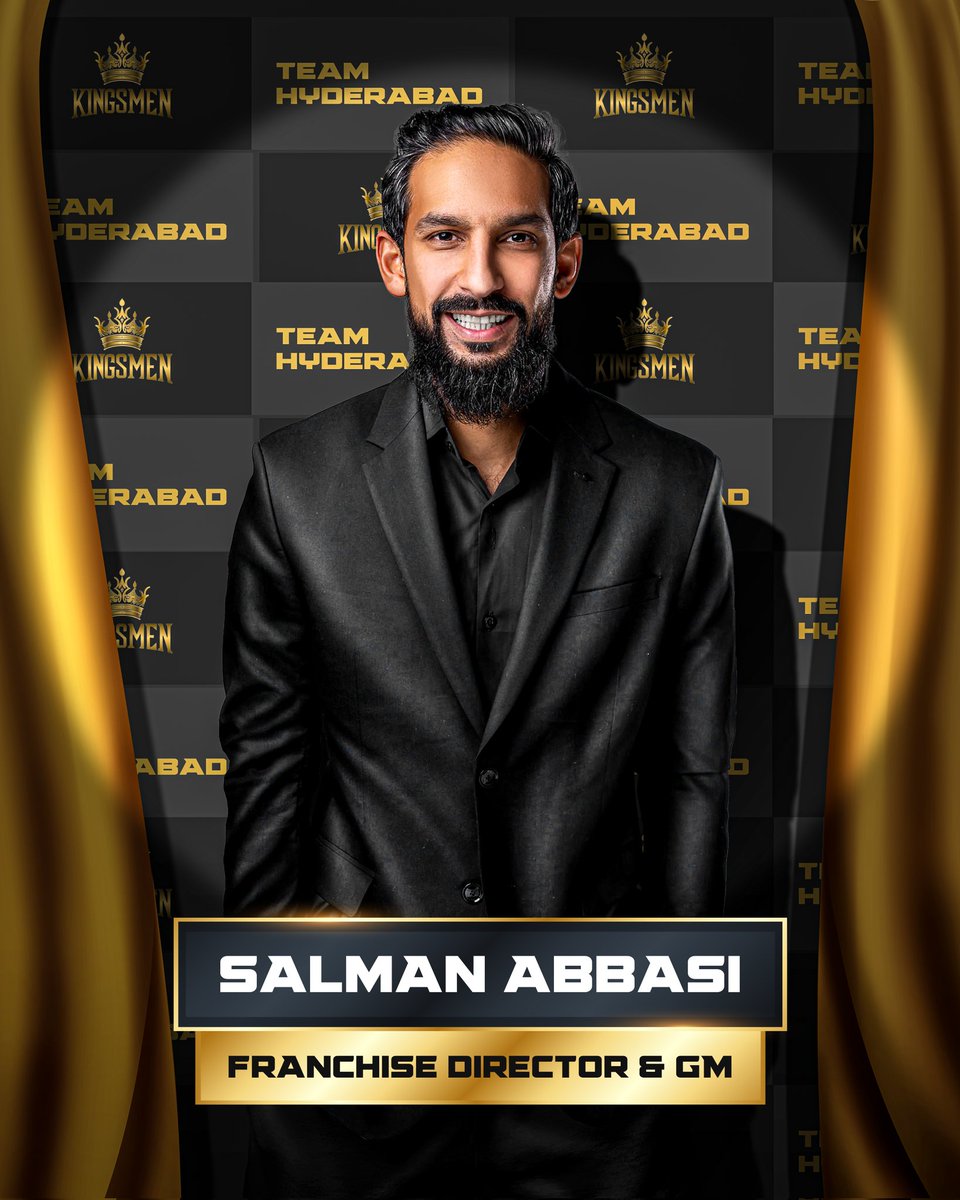 Introducing 𝗦𝗮𝗹𝗺𝗮𝗻 𝗔𝗯𝗯𝗮𝘀𝗶, Franchise Director &amp; GM. 

With his strategic leadership and clear vision, he will be guiding the franchise’s growth, structure, and long-term success. 📈

@Salmanabbasi805