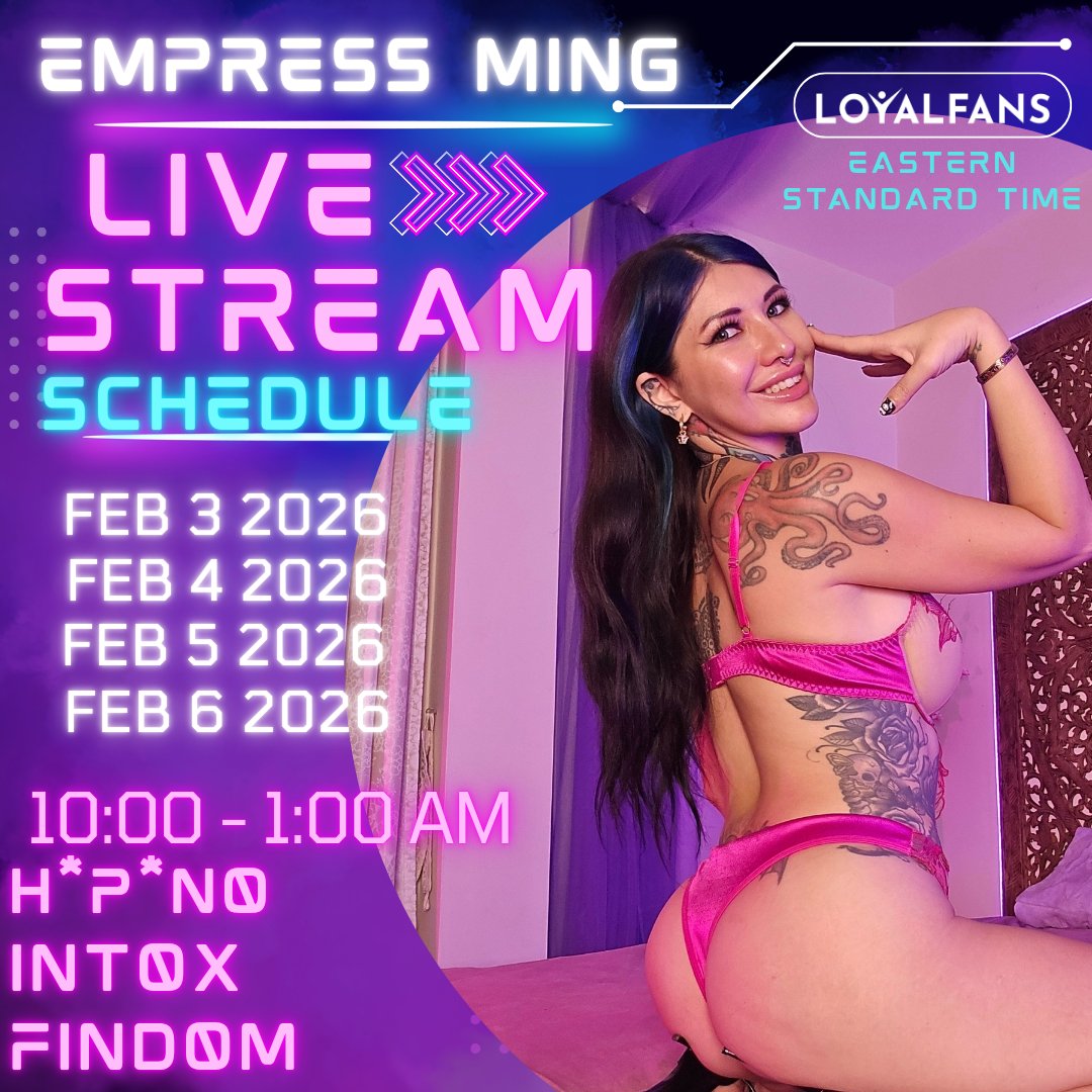 WorshipMing's tweet photo. Calling all sissies, plappers, and gooners. Join me from 10pm-1am Tues-Friday for a mind melting, wallet spreading stroke-a-thon. https://t.co/QGLstmPmvV