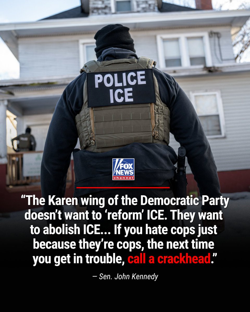 FoxNews's tweet image. ‘THE KAREN WING’: Sen. John Kennedy slams Democrats over their ICE reform demands as some party members refuse to approve a bipartisan spending bill to end the partial government shutdown until the conditions are met.