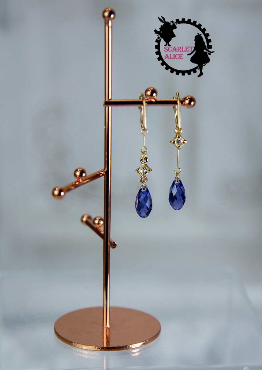 アシンメトリビジュイヤーアクセサリー タンザナイト/ゴールド