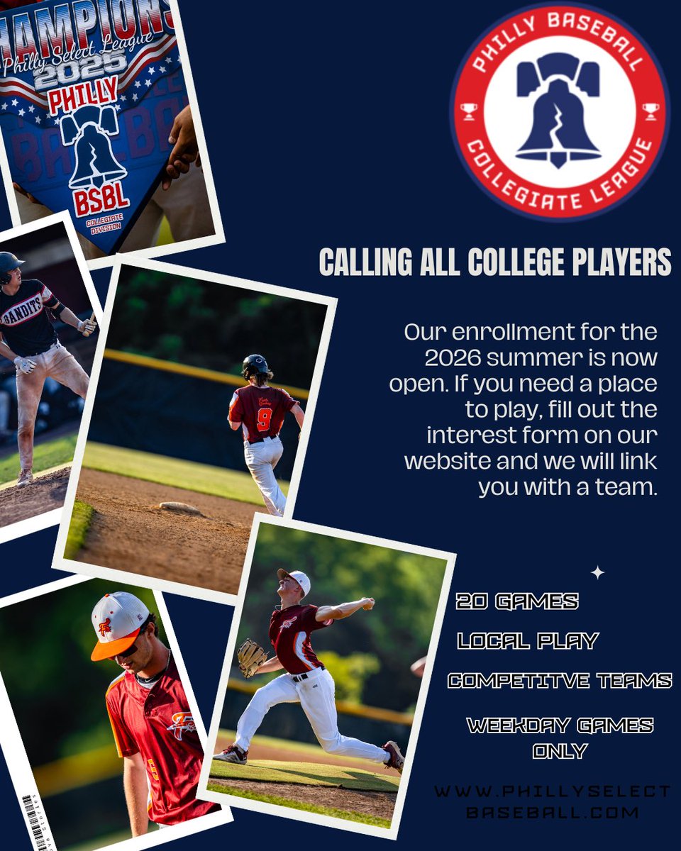 Philly Select Collegiate Baseball League tweet media