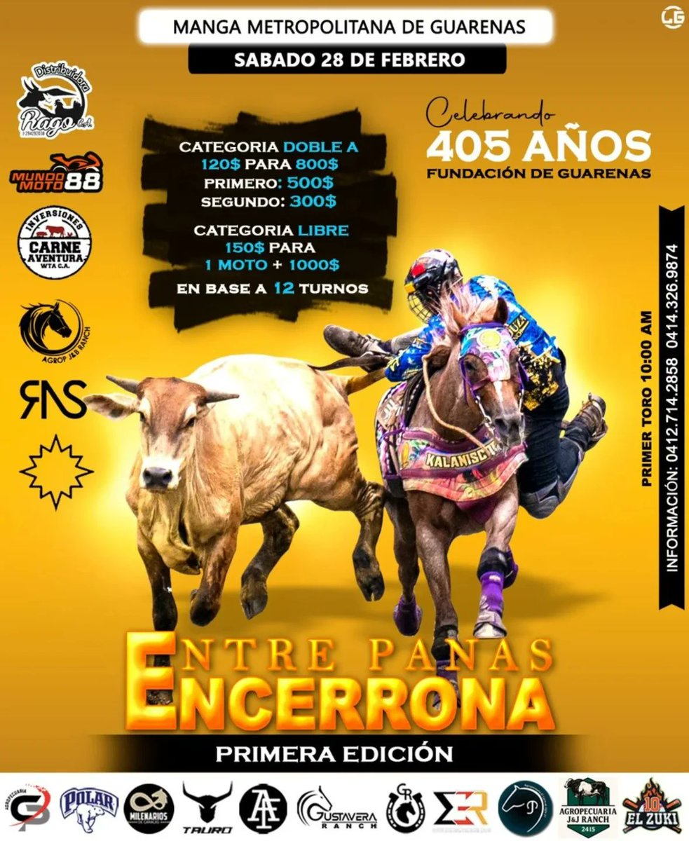 Tarde de Toros Coleados en la población de Guarenas del Estado Miranda. Próximo Sábado 28 de Febrero 2026. @lomejordelcoleooficial @tuliobonillaoficial @toroscoleadoscom @toroscoleadosmiranda_  #toroscoleados #joropollanero #musicallanera