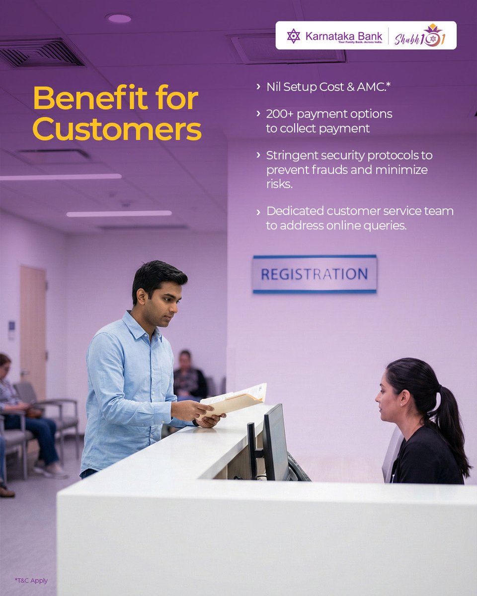 KarnatakaBank's tweet image. When care matters most, payments should never slow things down. Secure transactions across consultations, treatments, and billing.

 Designed for reliability, trust, and uninterrupted care.

Know more: tinyurl.com/yf5zdru7

#KarnatakaBank #DigitalPayment #PaymentGateway
