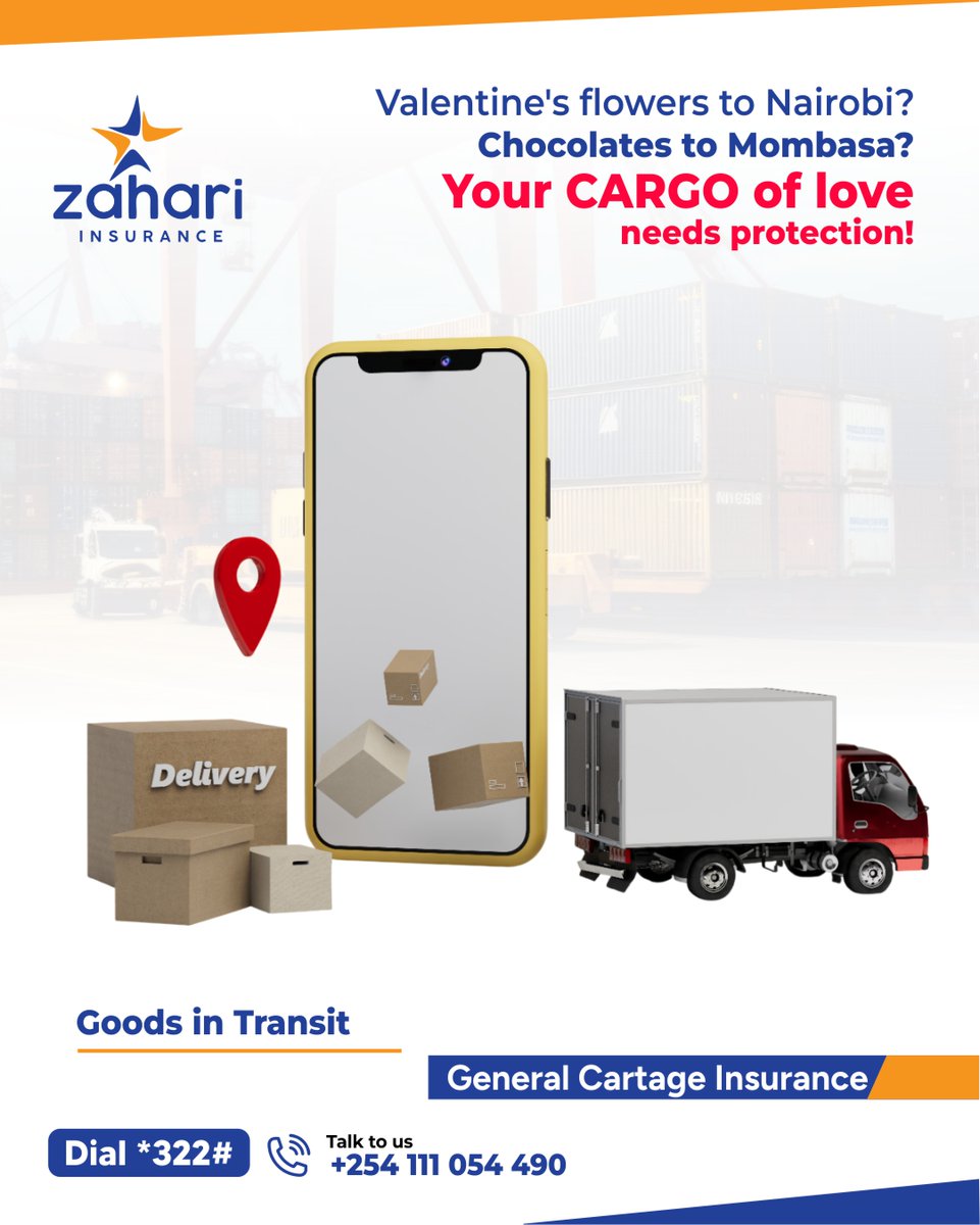 zahari71792's tweet image. Busy delivery days are great for business, just make sure your cargo is protected on the road. Get insured today and deliver worry-free. Reach out today.

#GoodsInTransit #CargoCover #KenyaLogistics #PeaceOfMind