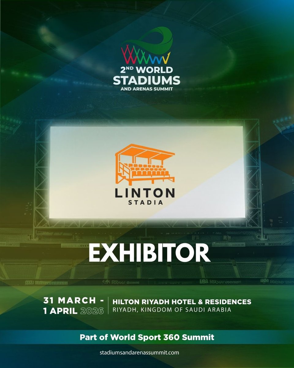 LintonStadia's tweet photo. We are extremely excited and proud to announce that preparations are well underway to exhibit at @wsasummit in Saudi Arabia next month 🏟️

We cannot wait to showcase Linton on the international stage 🌍 

Stay tuned for more updates as we get closer to the event! 🙌🏻

@gmgroupdxb https://t.co/T4OSCbwBoe