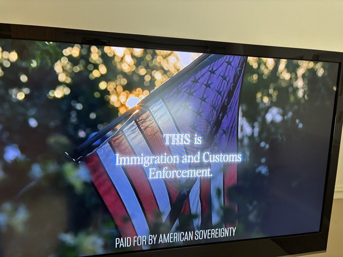 Hey <a href="/MSNOWNews/">MS NOW</a> - these pro #ICE ads from American Sovereignty airing on your network are not a good look. #IceOut
