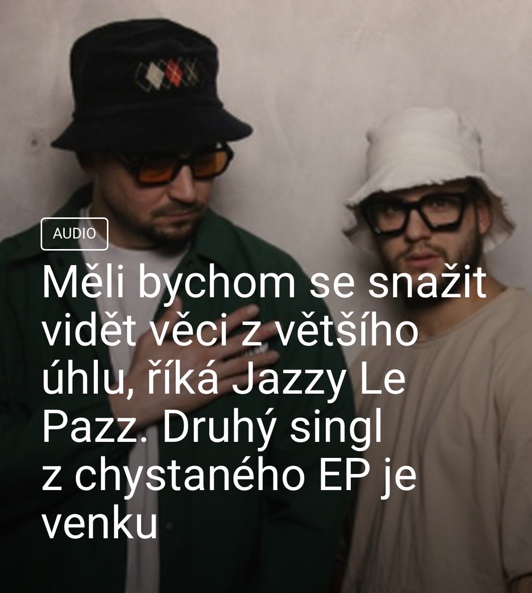 Jazzy Le Pazz: Je to rejpnutí do dnešní doby a povrchnosti naší společnosti, která si dokáže ztěžovat na absolutní banality, jakožto plastová víčka na flaškách nebo hovna na ulicích a do toho sledovat Love Island a zachraňovat svět elektrokárama

bbarak.cz/meli-bychom-se…