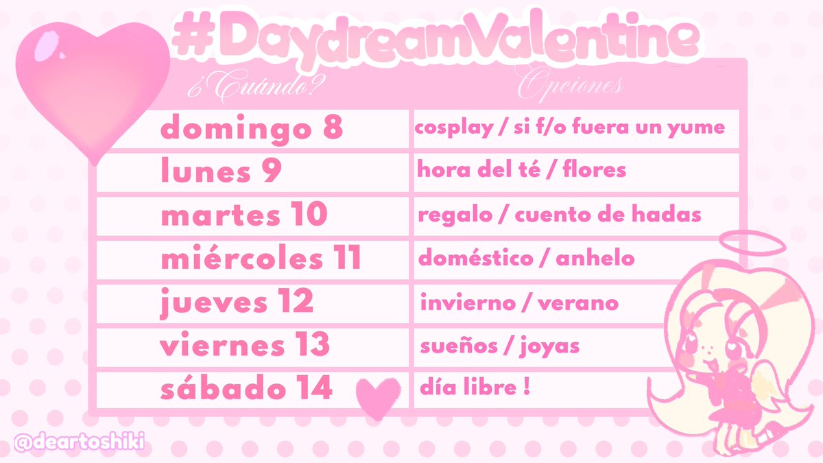 deartoshiki's tweet photo. ¡ Feliz inicio de Febrero ! Me gustaría anunciar que estoy de "host" en una yumeweek especial para San Valentin ♡

La semana inicia este domingo, y termina justo el día 14 n_n

Usen el #DayDreamValentine  para participar ! no duden en hacerme @ en sus bellos trabajos >_< ( 1/3 ) https://t.co/Yr4304Tg4O