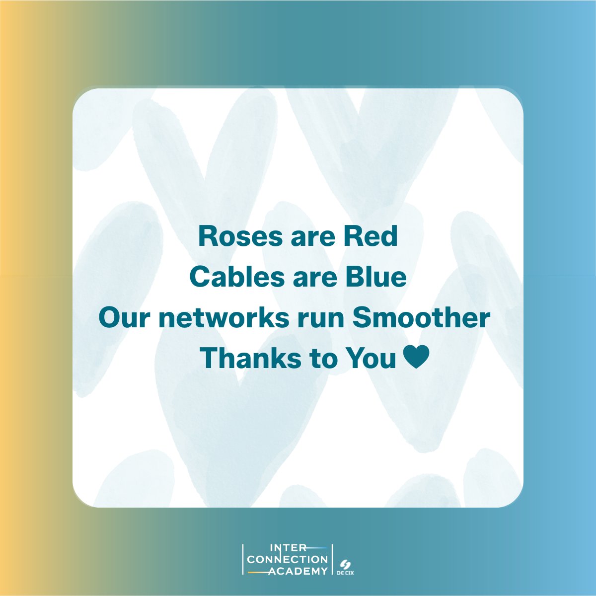 Our favourite connection this Valentine’s Day?

Peering with you. 💞

Happy Valentine's Day!