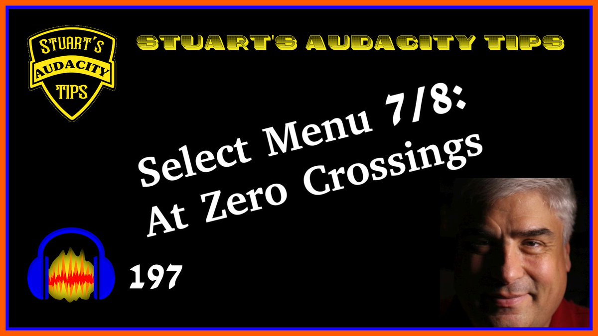 StuartGauffi's tweet photo. Stuart's Audacity Tip #197 - Select Menu 7/8: At Zero Crossings just dropped: https://t.co/8DySgU6Pm1 https://t.co/aoGgvYH6HG