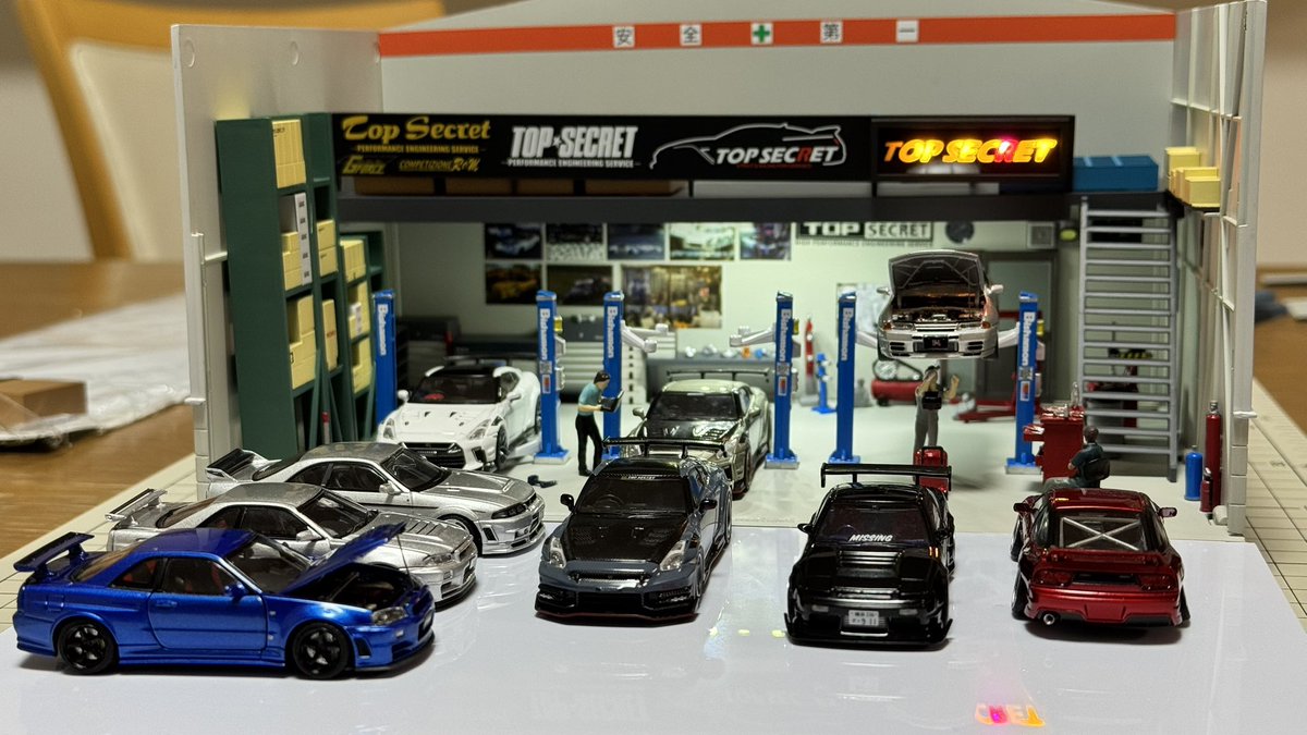 今日は1/64トップシークレットジオラマの工場建屋の延長をする為の