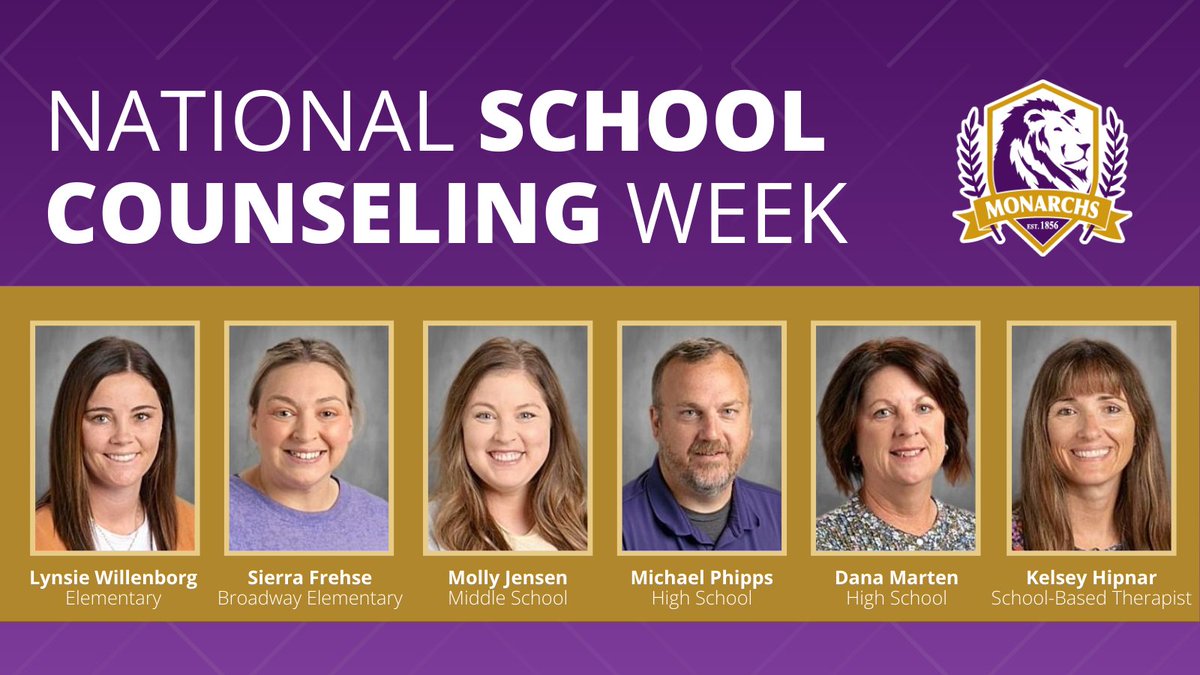 Denison_CSD's tweet photo. Happy National School Counseling Week! We’re recognizing the outstanding people who work tirelessly to support our students.

Whether it's addressing challenges or simply being a listening ear, your care and attention mean the world to our students &amp; families. ❤️ #Monarchs https://t.co/rRxT8NwaCv